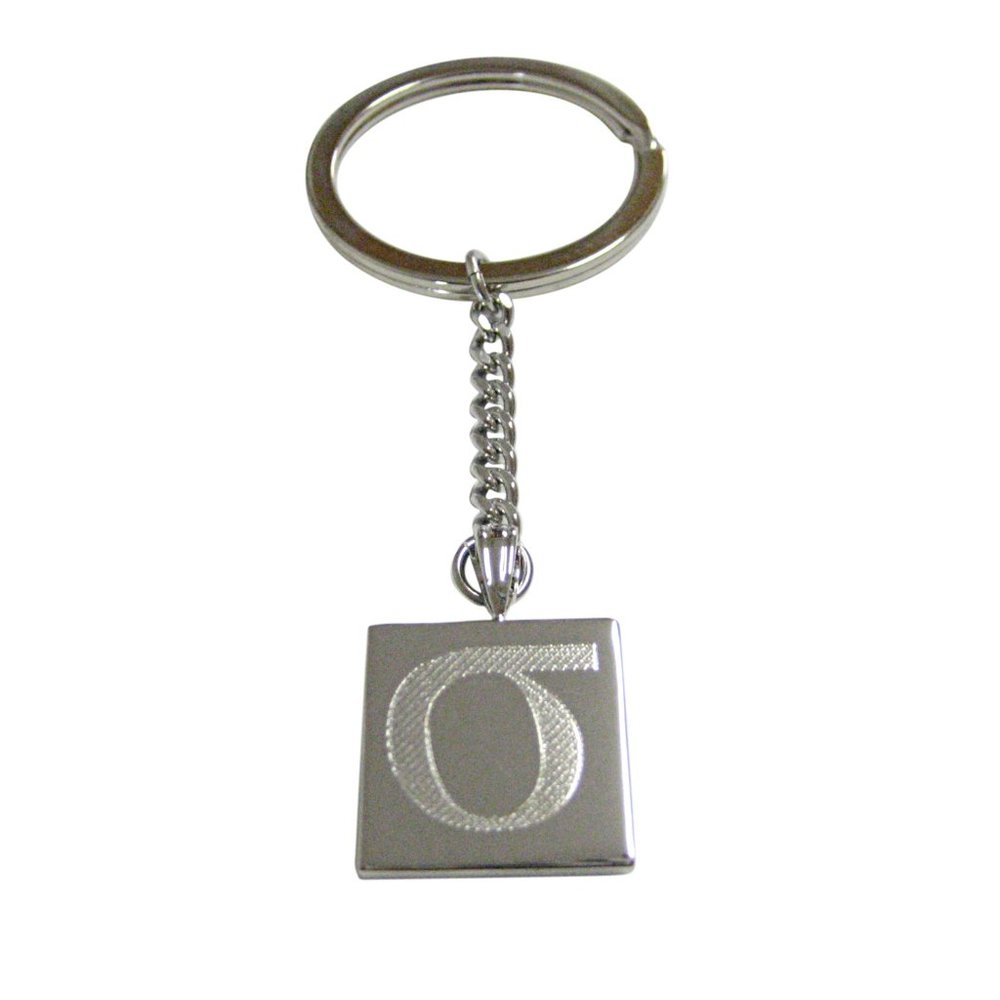 Greek Lowercase Letter Sigma Pendant Keychain